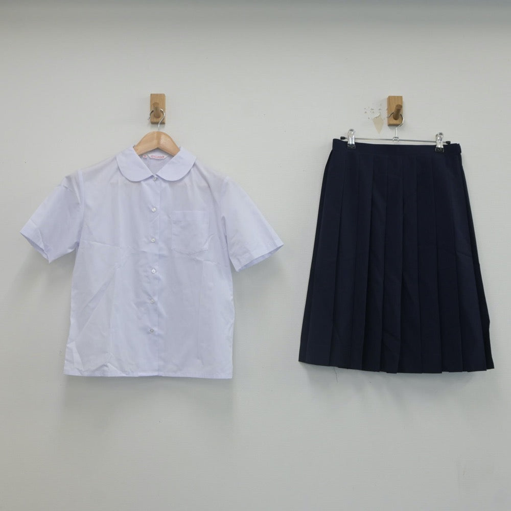 【中古】群馬県 高崎市立第一中学校 女子制服 2点（シャツ・スカート）sf021949