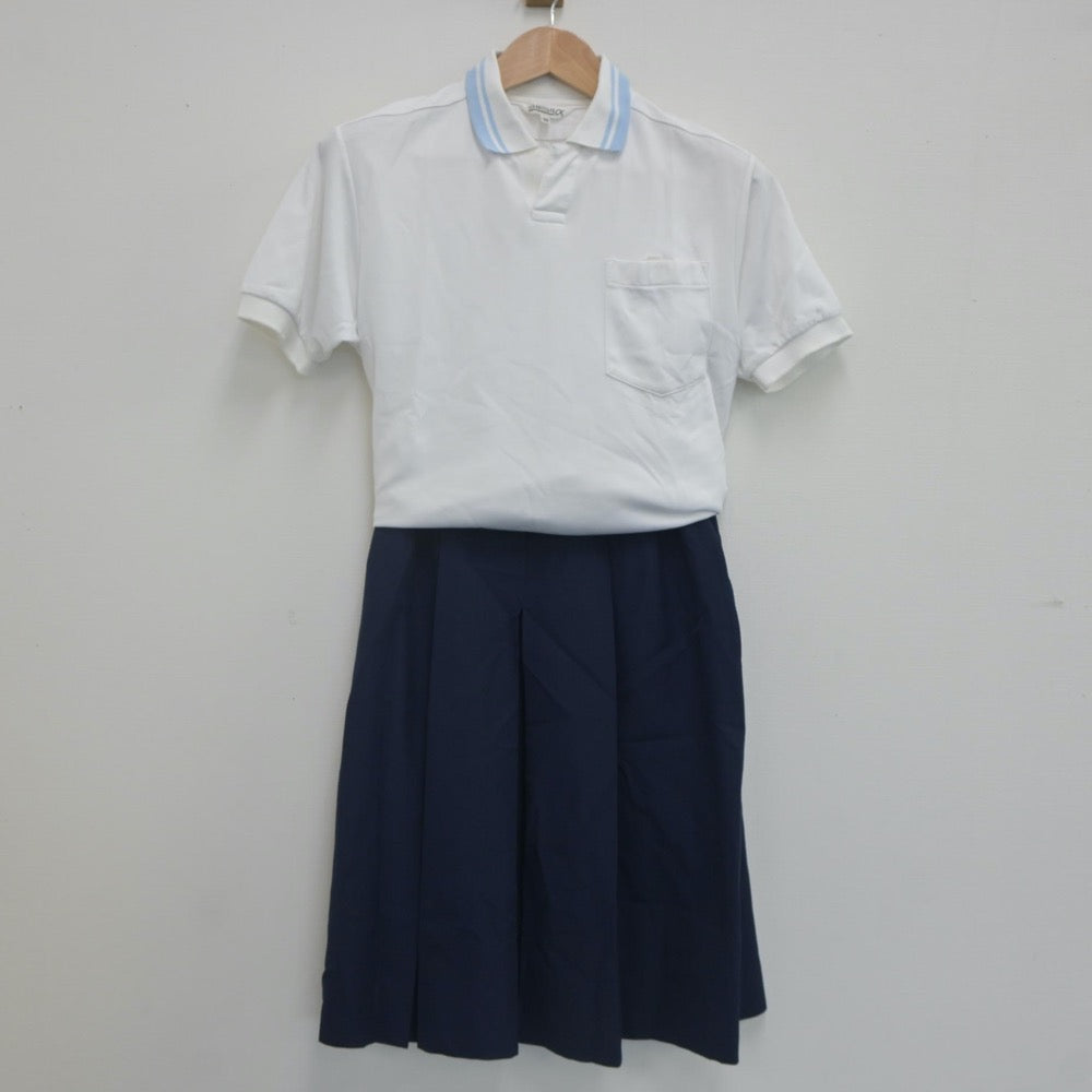 【中古】兵庫県 西落合中学校 女子制服 2点（シャツ・スカート）sf021967