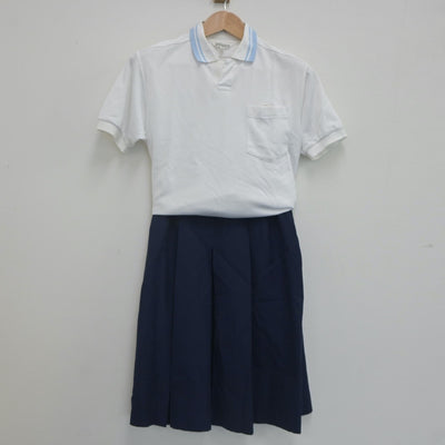 【中古】兵庫県 西落合中学校 女子制服 2点（シャツ・スカート）sf021967