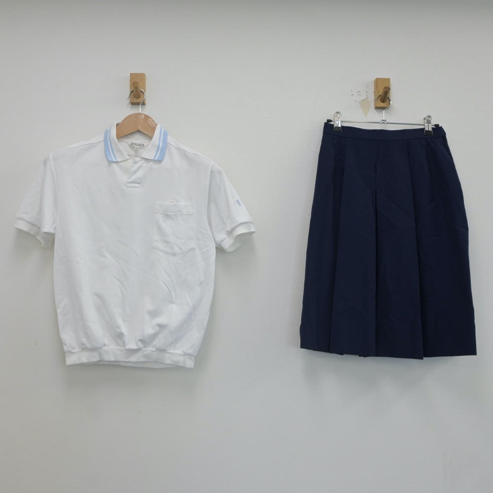 【中古】兵庫県 西落合中学校 女子制服 2点（シャツ・スカート）sf021967