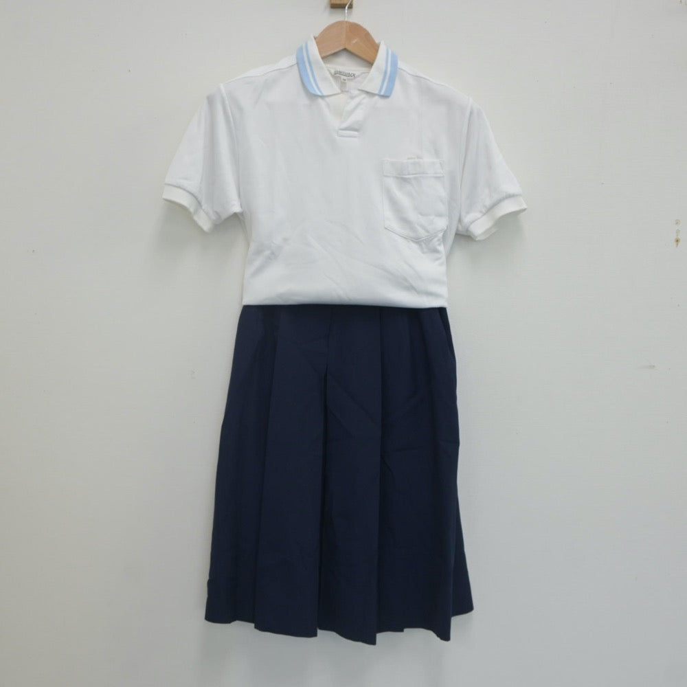 【中古】兵庫県 西落合中学校 女子制服 2点（シャツ・スカート）sf021968