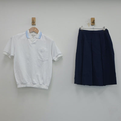 【中古】兵庫県 西落合中学校 女子制服 2点（シャツ・スカート）sf021968