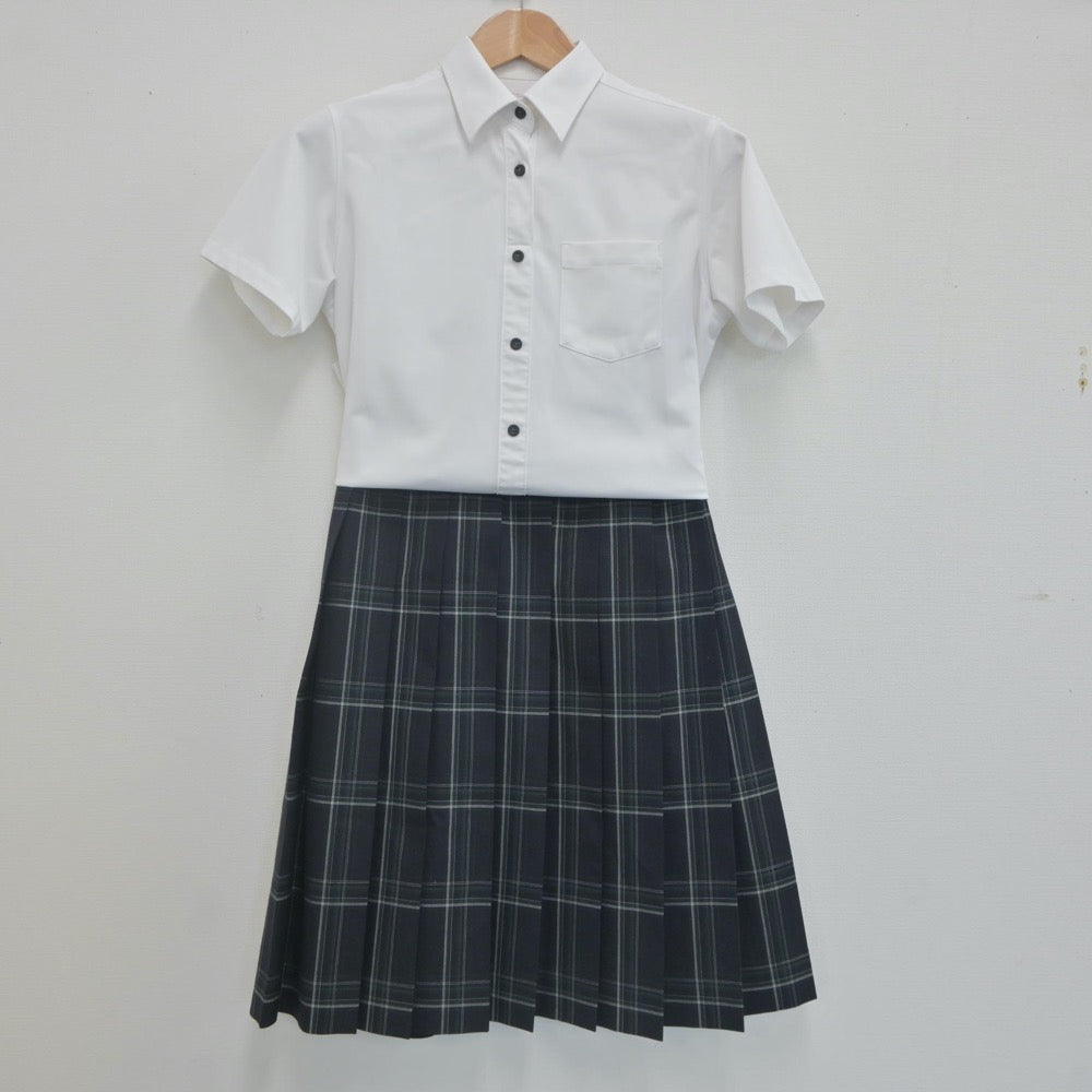 【中古】三重県 久居農林高等学校 女子制服 3点（シャツ・スカート）sf021980