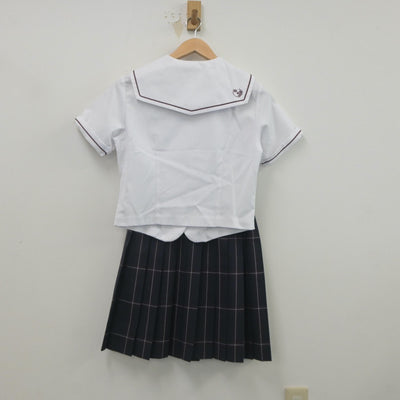 【中古】大阪府 早稲田摂陵高等学校 女子制服 3点（セーラー服・セーラー服・スカート）sf022018