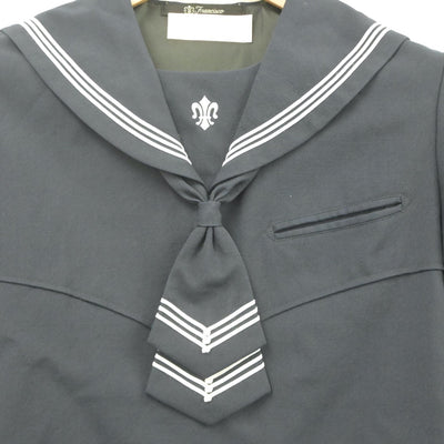 【中古】東京都 白百合学園高等学校 女子制服 3点（セーラー服・スカート）sf022020