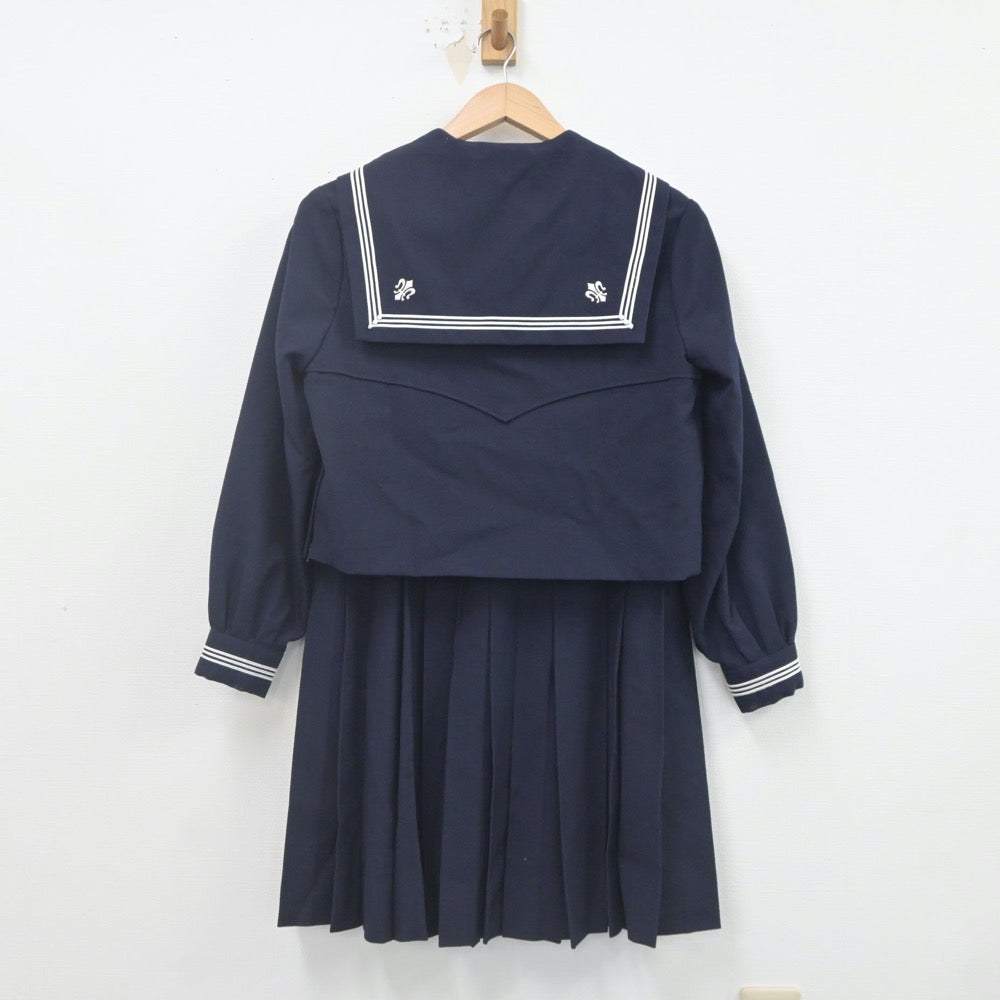 【中古】東京都 白百合学園高等学校 女子制服 3点（セーラー服・スカート）sf022020