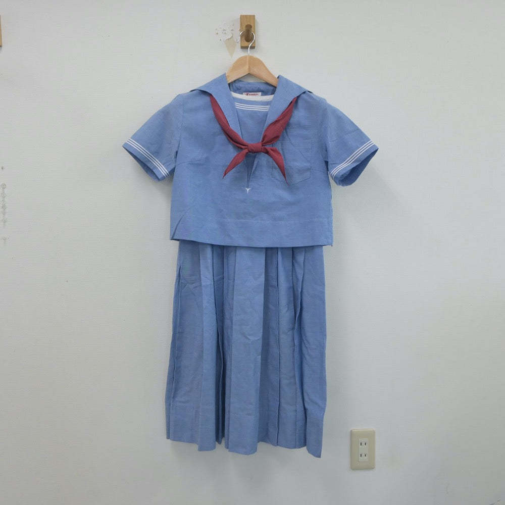 【中古】熊本県 ルーテル学院高等学校 女子制服 3点（シャツ・ジャンパースカート）sf022031