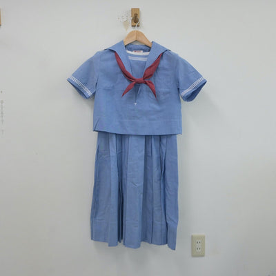 【中古】熊本県 ルーテル学院高等学校 女子制服 3点（シャツ・ジャンパースカート）sf022031