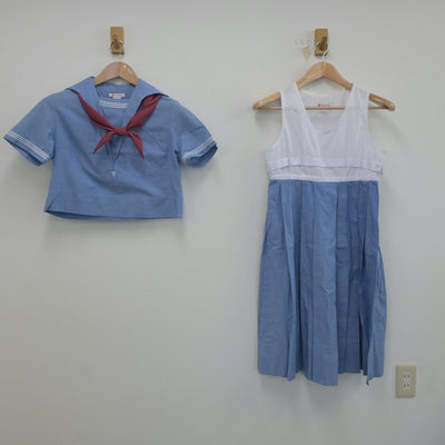 【中古】熊本県 ルーテル学院高等学校 女子制服 3点（シャツ・ジャンパースカート）sf022031