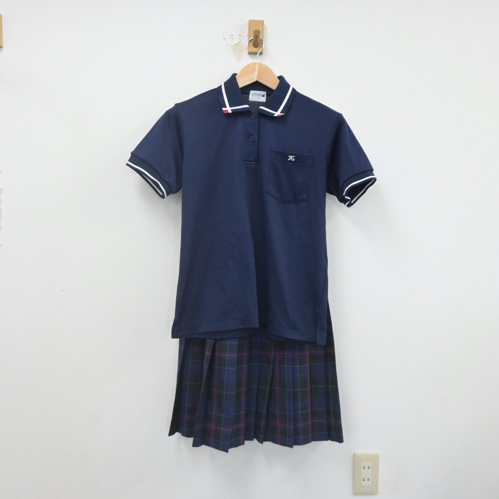 【中古】熊本県 熊本中央高等学校 女子制服 3点（シャツ・スカート）sf022038