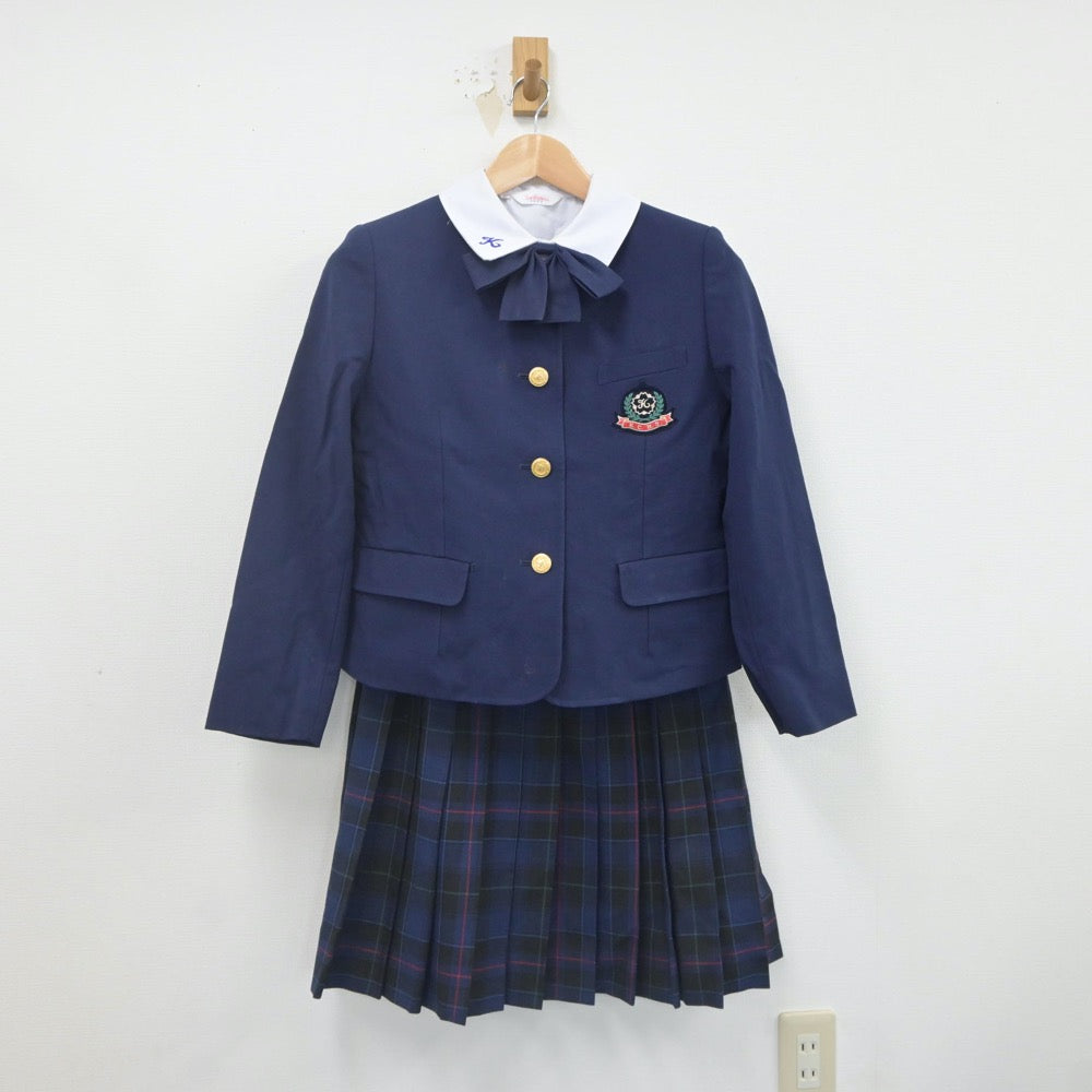 【中古】熊本県 熊本中央高等学校 女子制服 4点（ブレザー・シャツ・スカート）sf022039
