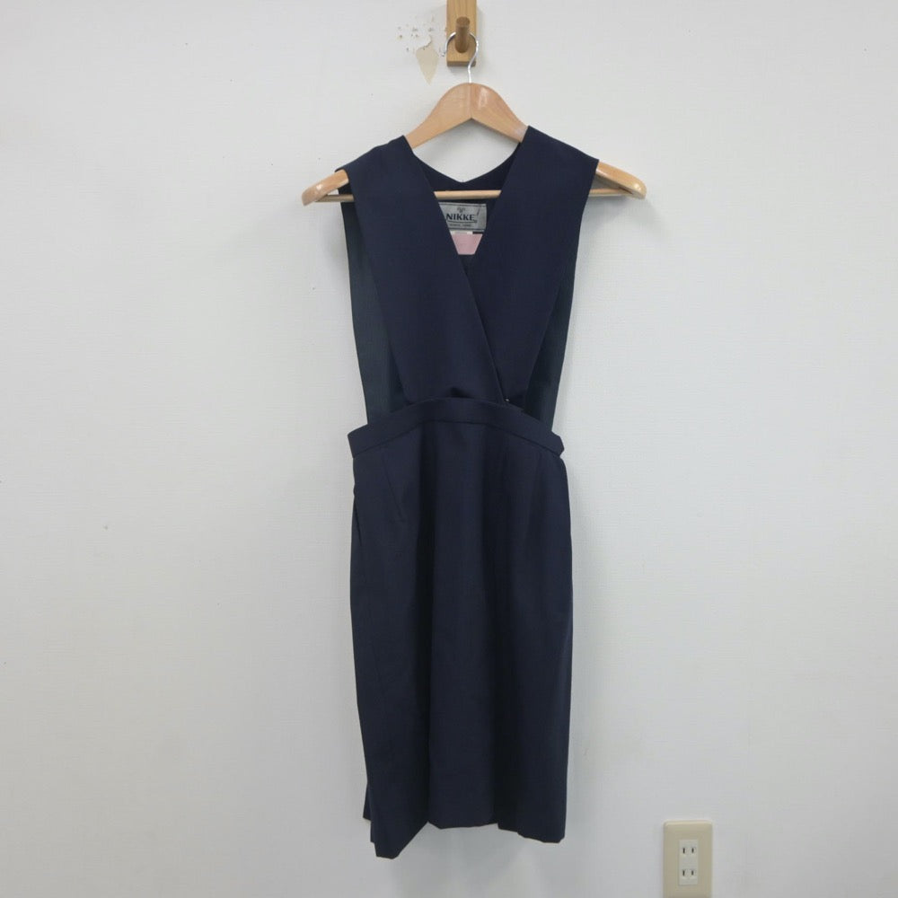 【中古】愛知県 岡崎高等学校 女子制服 3点（ベスト・シャツ・スカート）sf022040