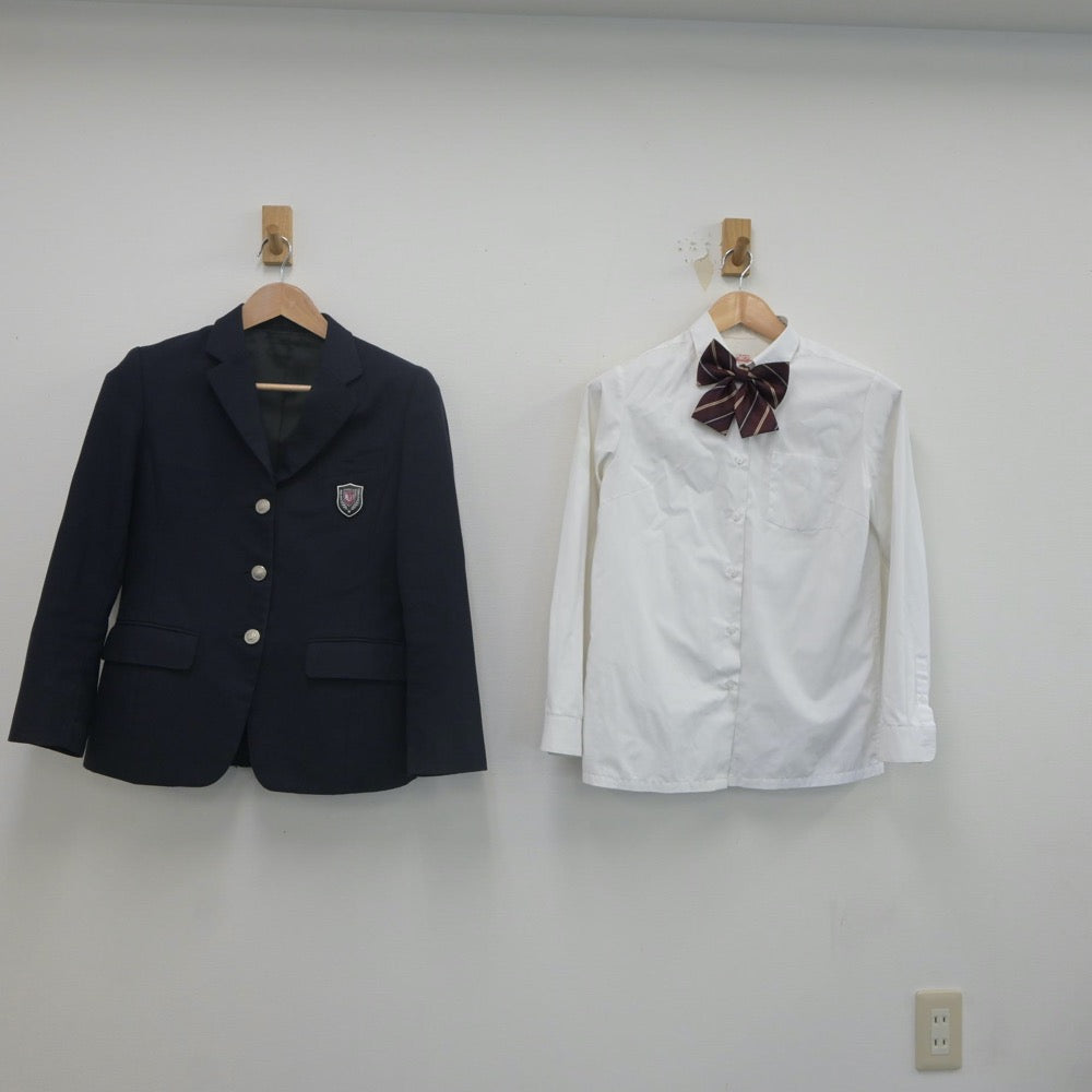 【中古】山形県 南陽高等学校 女子制服 4点（ブレザー・シャツ・スカート）sf022044