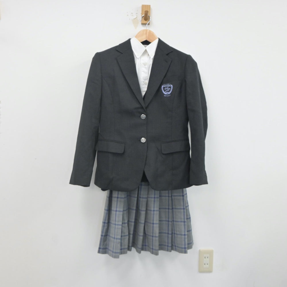 【中古】兵庫県 尼崎双星高等学校 女子制服 5点（ブレザー・ニット・シャツ・スカート）sf022051