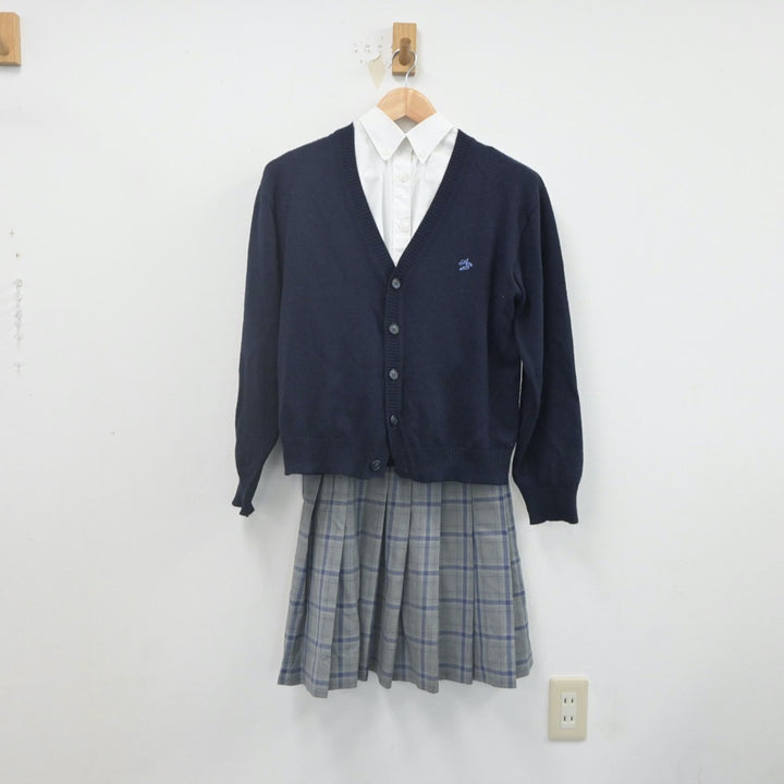 【中古】兵庫県 尼崎双星高等学校 女子制服 5点（ブレザー・ニット・シャツ・スカート）sf022051