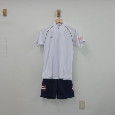 【中古】東京都 新渡戸文化中学校 女子制服 2点（体操服 上・体操服 下）sf022054