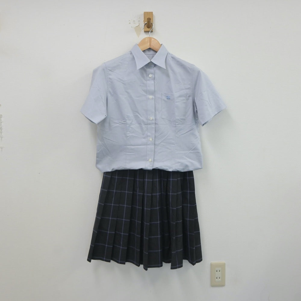 【中古】東京都 かえつ有明中学校 女子制服 3点（ニットベスト・シャツ・スカート）sf022057