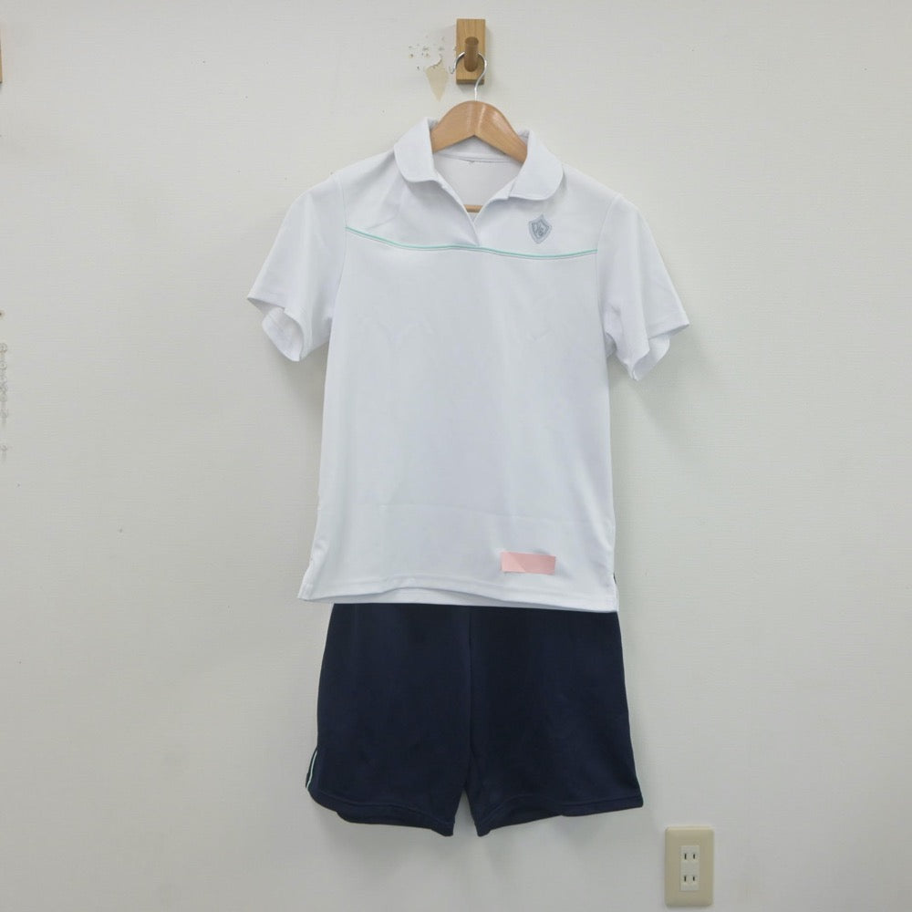 【中古】神奈川県 横浜女学院中学校 女子制服 3点（体操服 上・シャツ・体操服 下）sf022066