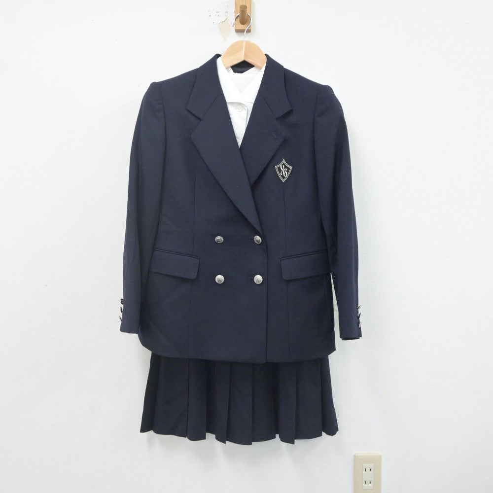 【中古】神奈川県 横浜女学院中学校 女子制服 6点（ブレザー・シャツ・スカート）sf022068