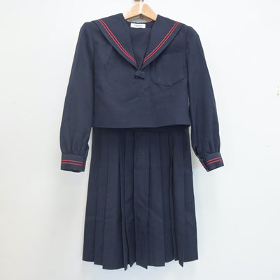 【中古】熊本県 東野中学校 女子制服 2点（セーラー服・ジャンパースカート）sf022080