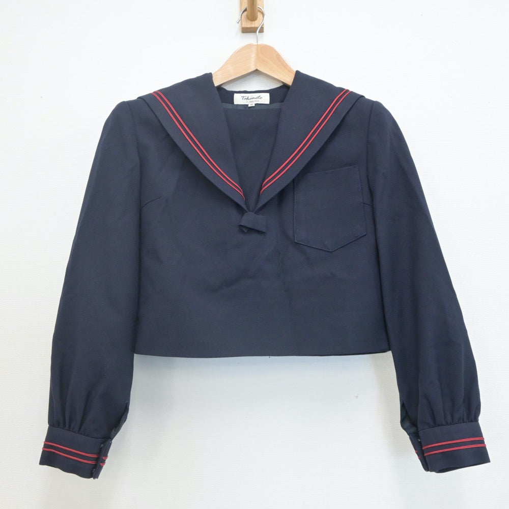 【中古】熊本県 東野中学校 女子制服 2点（セーラー服・ジャンパースカート）sf022080