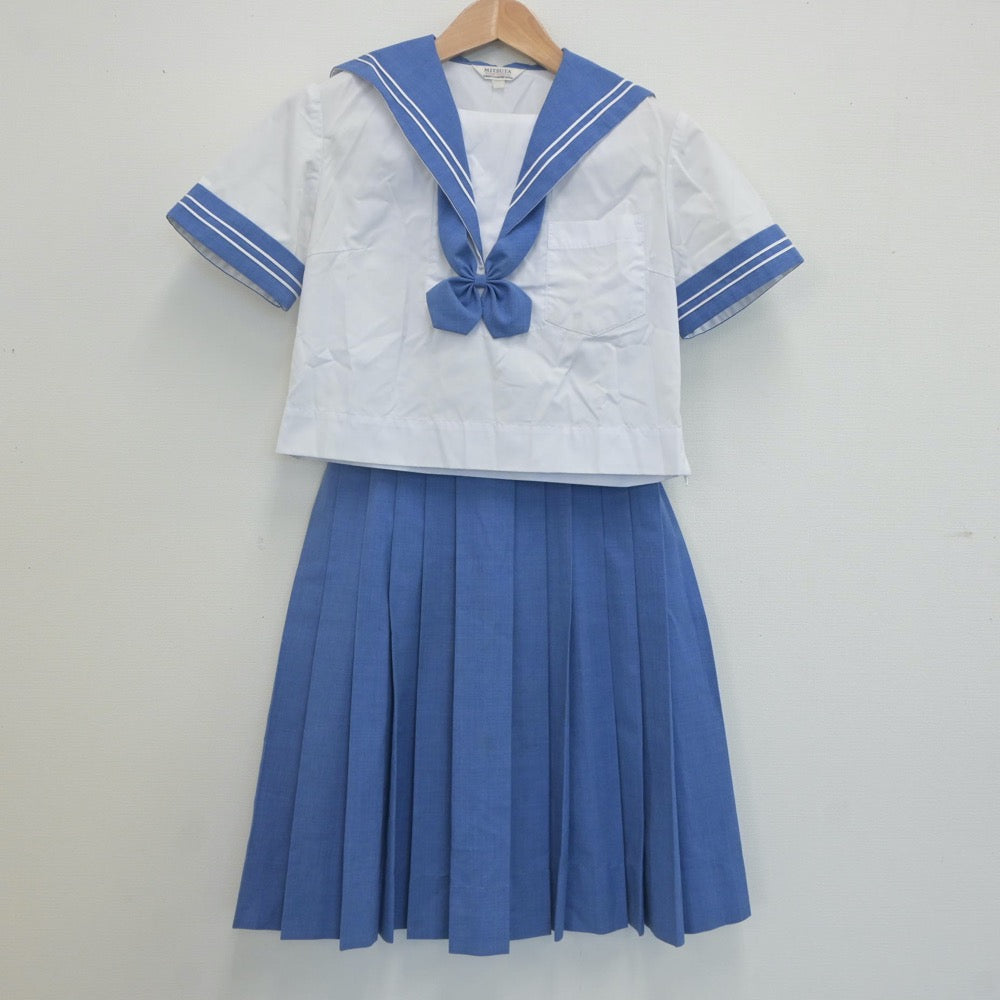 【中古】熊本県 東野中学校 女子制服 3点（セーラー服・スカート）sf022083