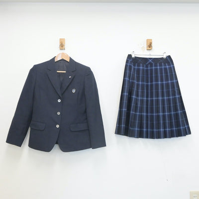 【中古】広島県 熊野高等学校 女子制服 3点（ブレザー・スカート）sf022085