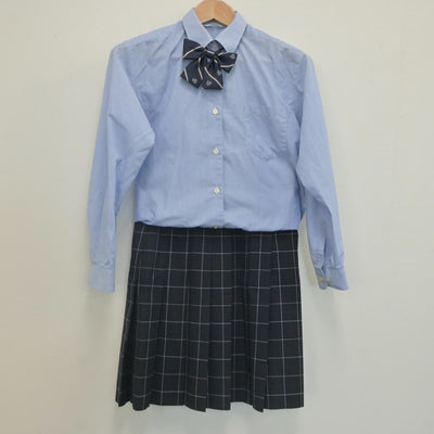 【中古】東京都 千歳丘高等学校 女子制服 3点（シャツ・スカート）sf022087