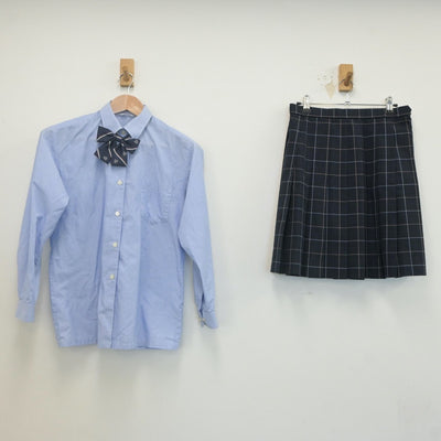 【中古】東京都 千歳丘高等学校 女子制服 3点（シャツ・スカート）sf022087