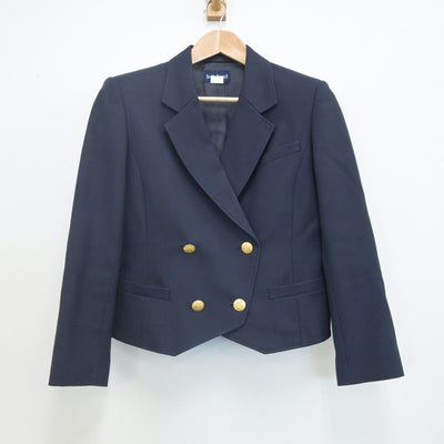 【中古】青森県 青森商業高等学校 女子制服 3点（ブレザー・ベスト・ニット）sf022089