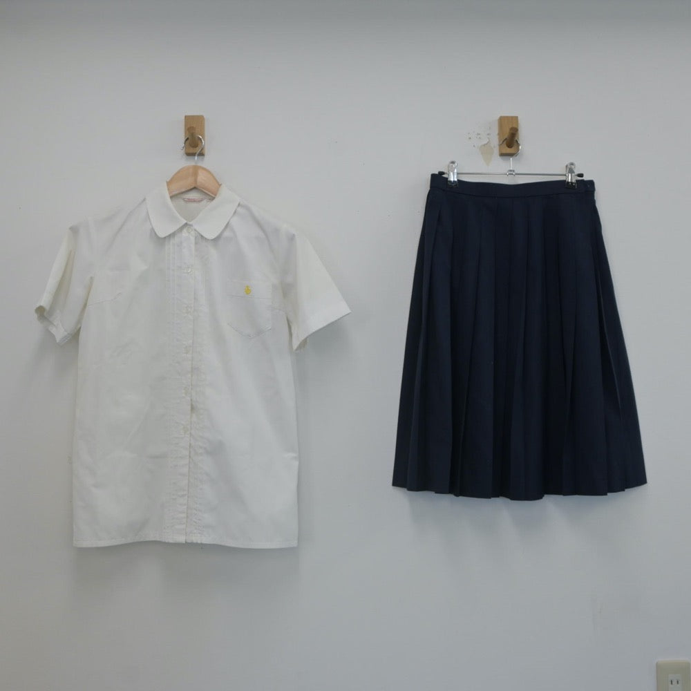 【中古】兵庫県 御影高等学校 女子制服 3点（シャツ・スカート）sf022096