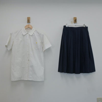 【中古】兵庫県 御影高等学校 女子制服 3点（シャツ・スカート）sf022096