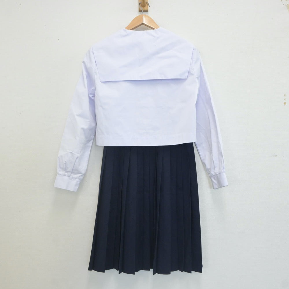 【中古】和歌山県 紀之川中学校 女子制服 3点（セーラー服・スカート）sf022097