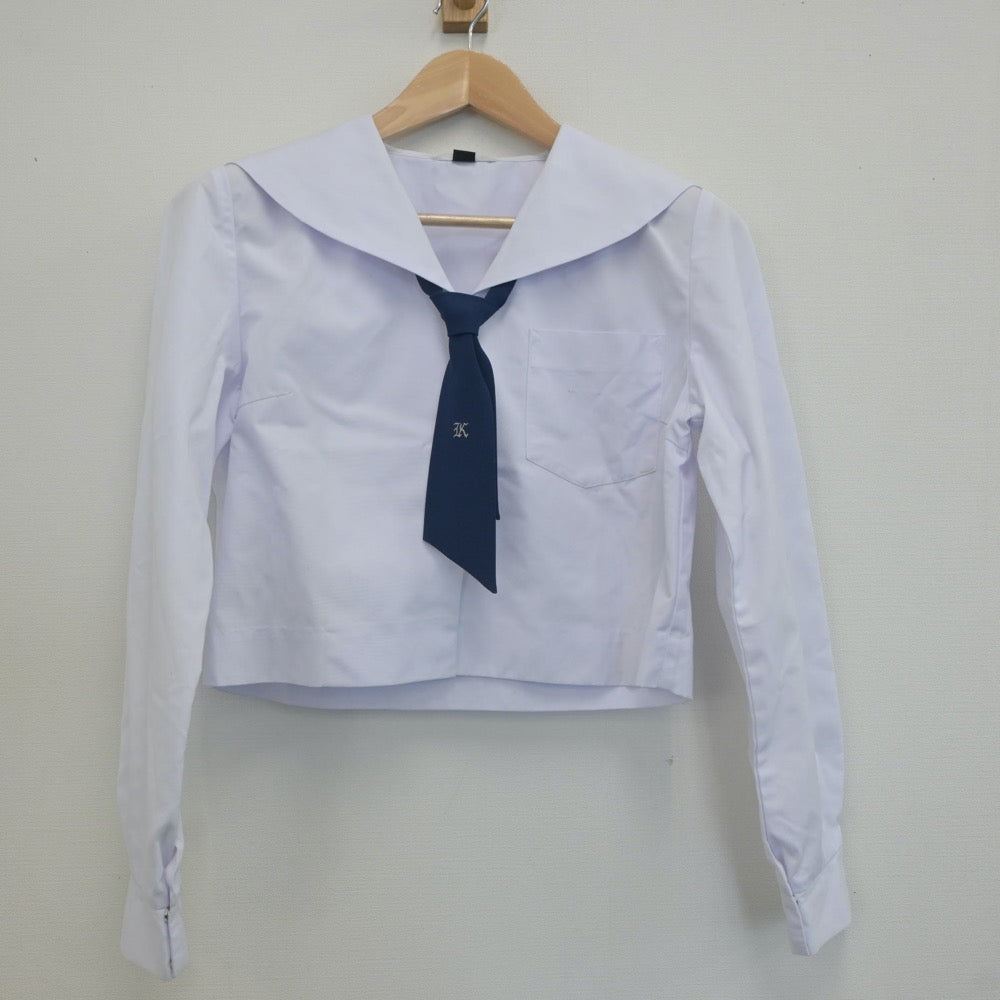 【中古】和歌山県 紀之川中学校 女子制服 3点（セーラー服・スカート）sf022097