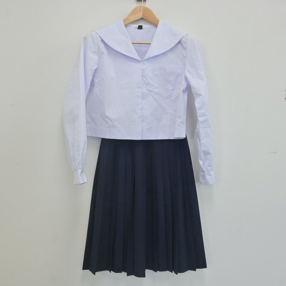 【中古】和歌山県 紀之川中学校 女子制服 2点（セーラー服・スカート）sf022098