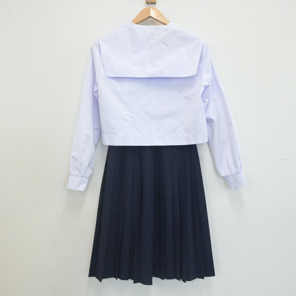 【中古】和歌山県 紀之川中学校 女子制服 2点（セーラー服・スカート）sf022098