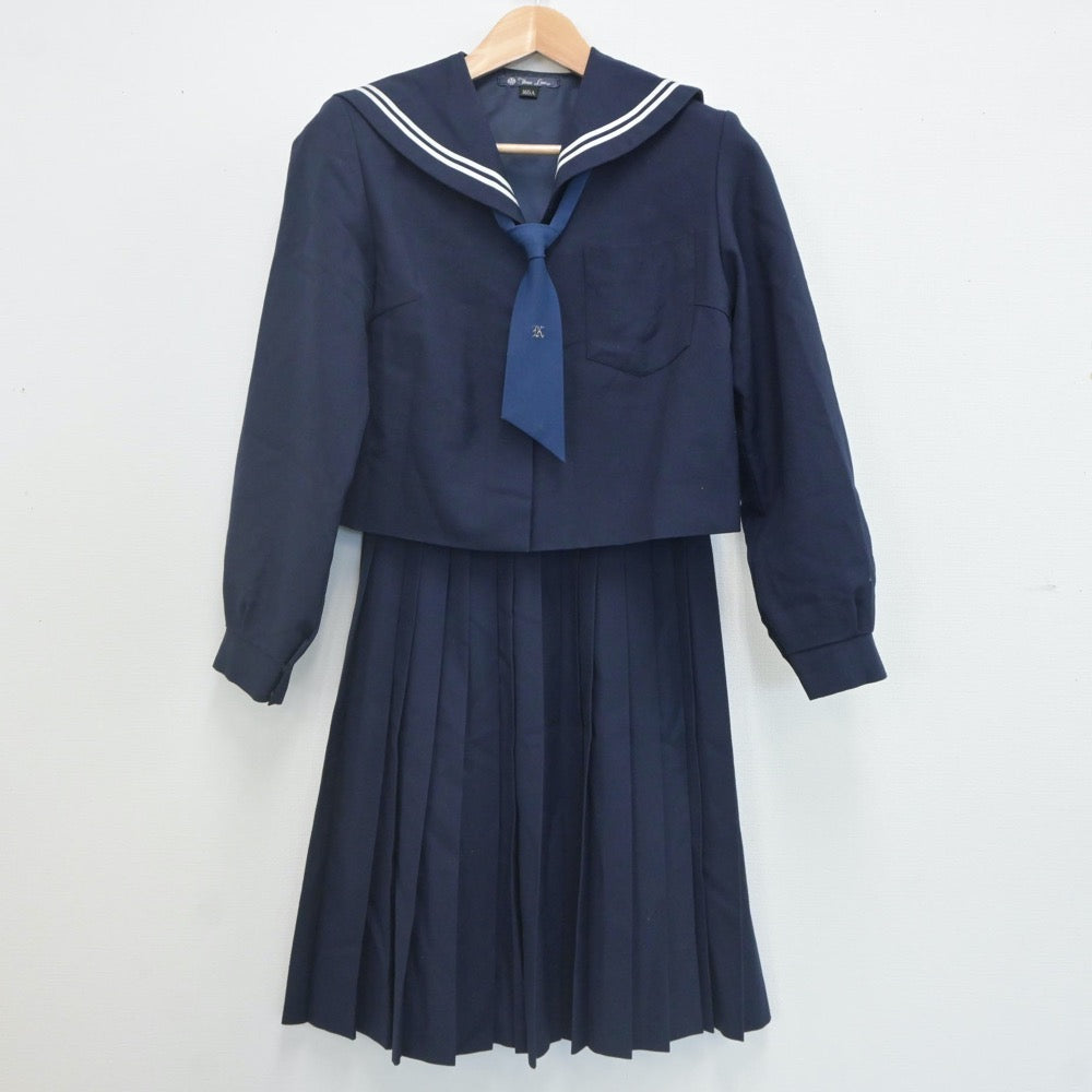 【中古】和歌山県 紀之川中学校 女子制服 3点（セーラー服・スカート）sf022099