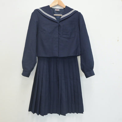 【中古】和歌山県 紀之川中学校 女子制服 2点（セーラー服・スカート）sf022101