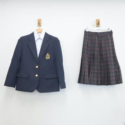 【中古】大阪府 峰塚中学校 女子制服 4点（ブレザー・シャツ・スカート）sf022110