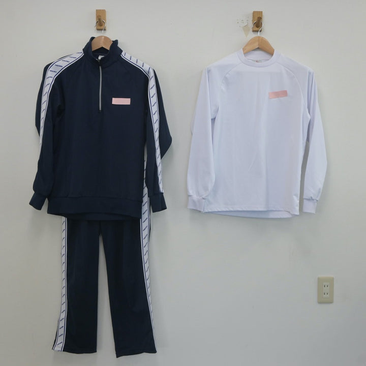 中古制服】大阪府 峰塚中学校 女子制服 3点（ジャージ 上・体操服 上