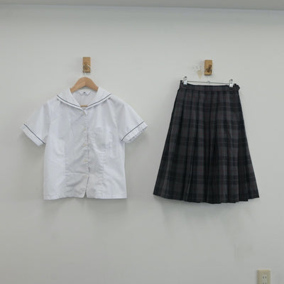 【中古】大阪府 梅花高等学校 女子制服 3点（シャツ・スカート）sf022119