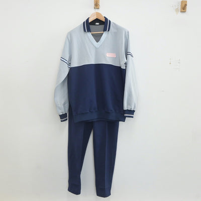 【中古】埼玉県 忍中学校 女子制服 2点（ジャージ 上・ジャージ 下）sf022153