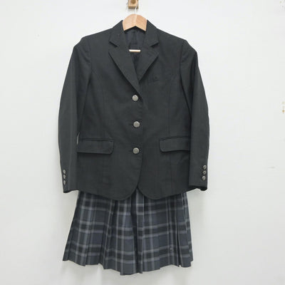 【中古】秋田県 ノースアジア大学明桜高等学校 女子制服 2点（ブレザー・スカート）sf022160