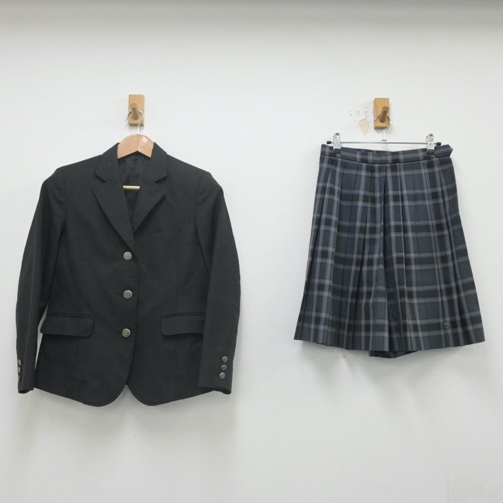 【中古】秋田県 ノースアジア大学明桜高等学校 女子制服 2点（ブレザー・スカート）sf022160