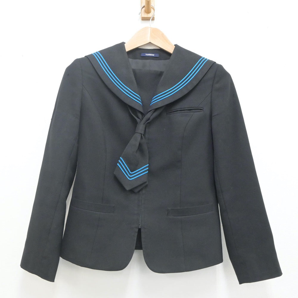 【中古】千葉県 鴨川中学校 女子制服 3点（セーラー服・スカート）sf022167