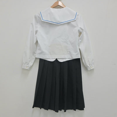 【中古】千葉県 鴨川中学校 女子制服 2点（セーラー服・スカート）sf022168