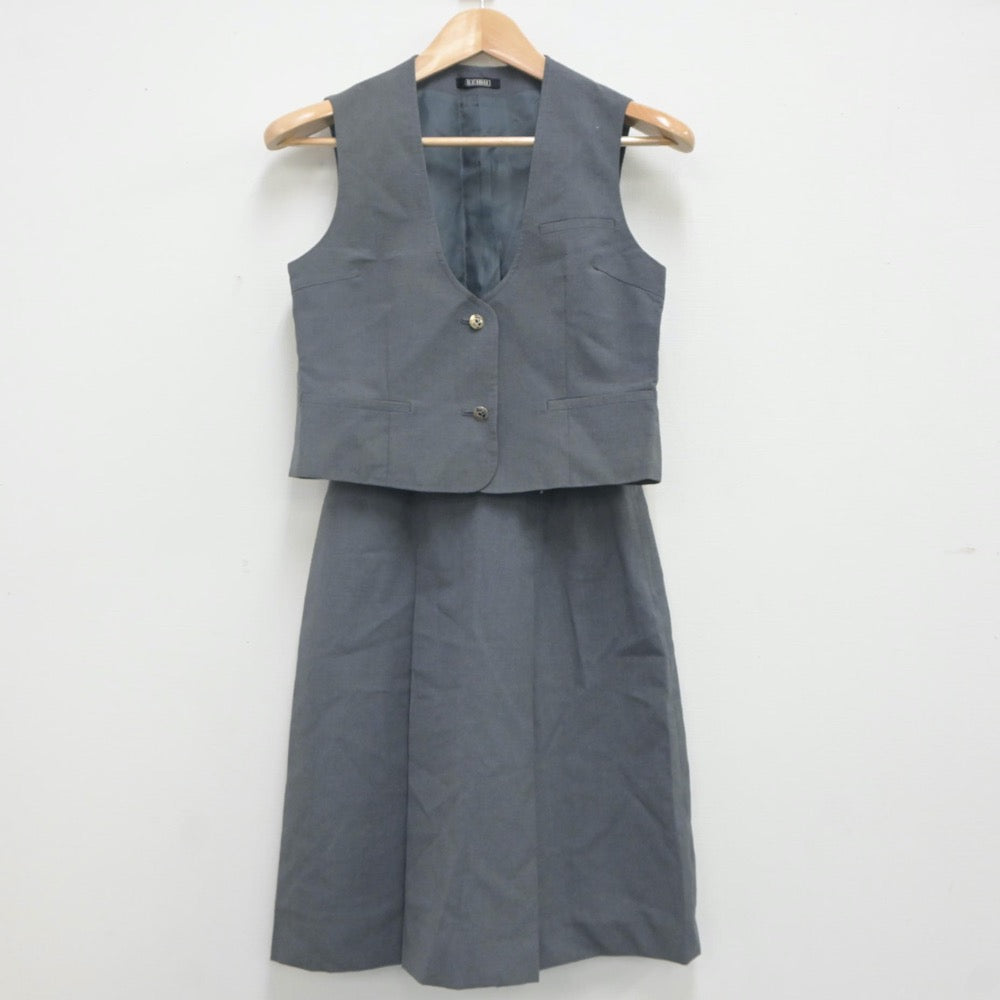 【中古】埼玉県 西武台高等学校 女子制服 2点（ベスト・スカート）sf022173