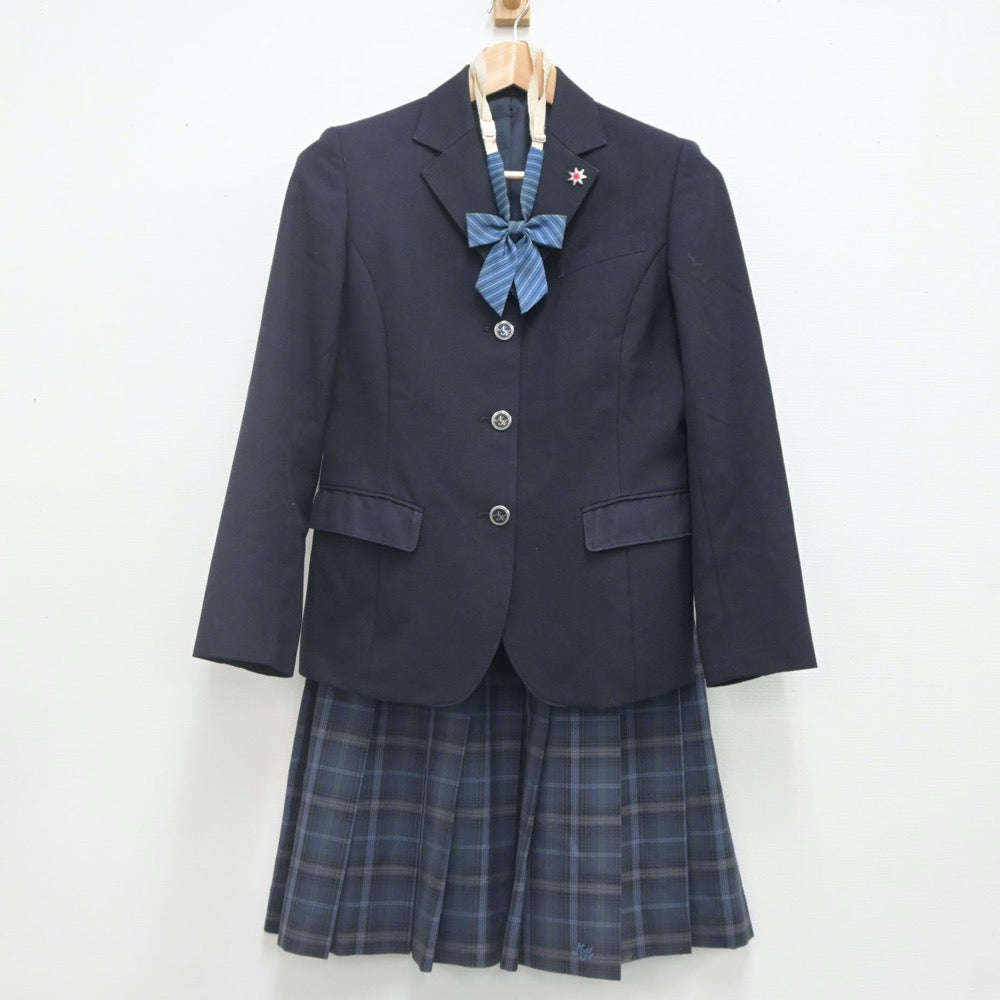 【中古】新潟県 新潟北高等学校 女子制服 3点（ブレザー・スカート）sf022174