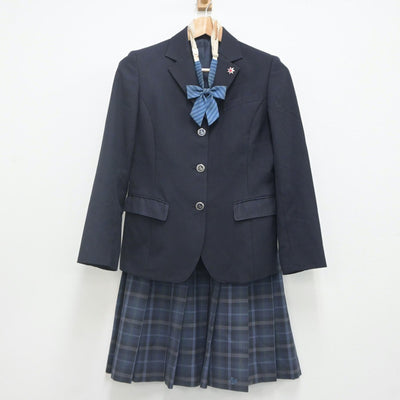 【中古】新潟県 新潟北高等学校 女子制服 3点（ブレザー・スカート）sf022174