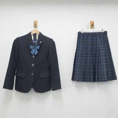 【中古】新潟県 新潟北高等学校 女子制服 3点（ブレザー・スカート）sf022174